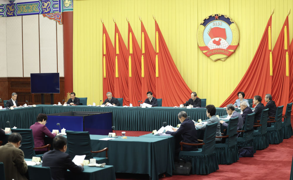 2月26日,政协第十四届全国委员会第三十一次主席会议在北京召开。中共中央政治局常委、全国政协主席王沪宁主持并讲话。新华社记者 丁林 摄