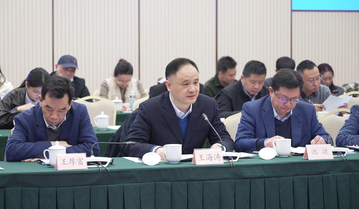 王海涛在座谈会上发言 张昊 摄