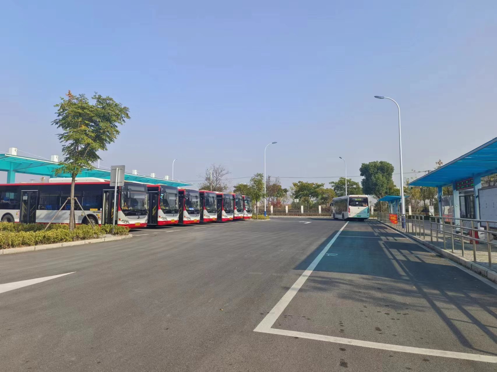 位于强业东路的佘北公交枢纽目前已投入运营