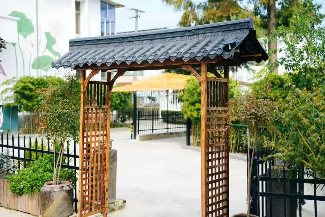 嘉定区双塘村高颜值“小三园”(小菜园、小果园和小花园) 吴宇卿 摄