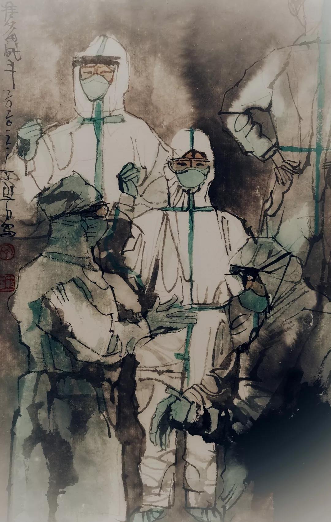 战疫纸笔抒|丁筱芳作品:准备战斗