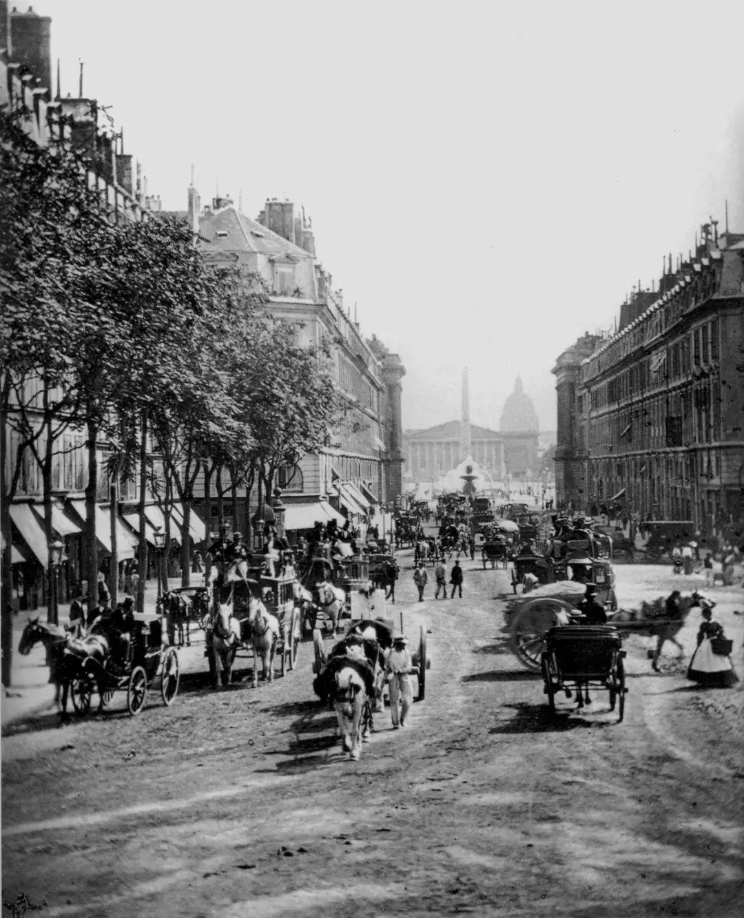 巴黎街景，1860－1870年，费雷尔·索莱尔摄