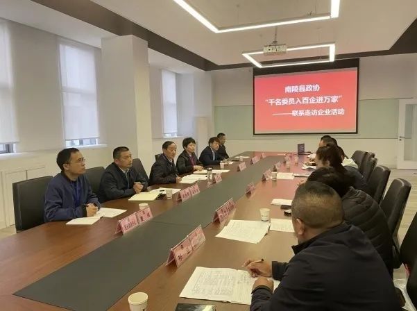 图为南陵县政协开展“千名委员入百企进万家”活动