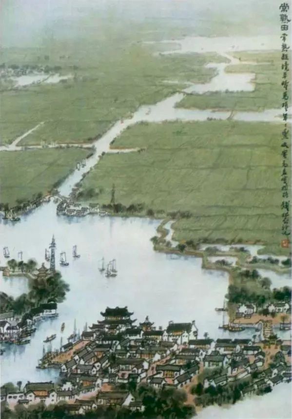 钱松嵒 《常熟田》(国画)
