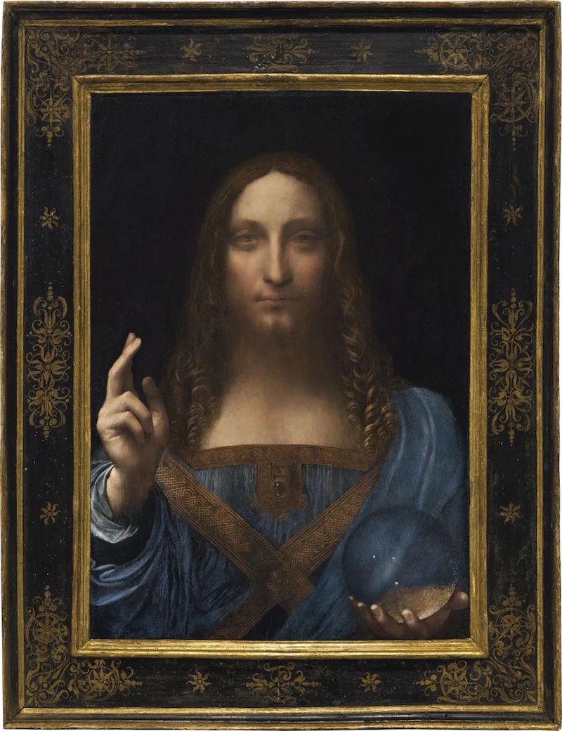《救世主》（Salvator Mundi），木板油画，65.6 x 45.4 cm，约1500年