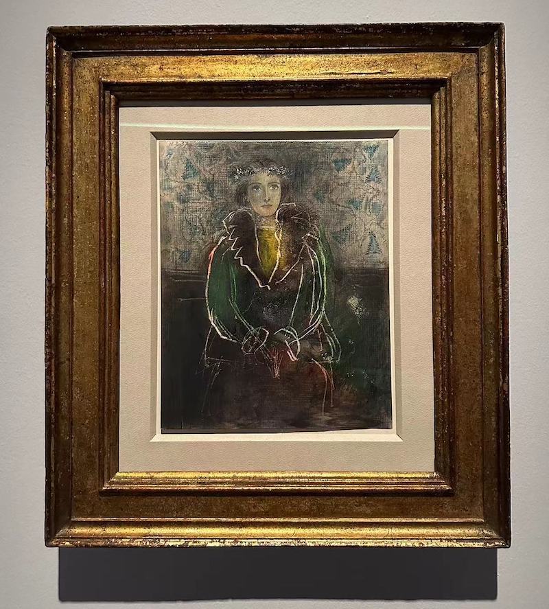 毕加索，《戴花环的朵拉·玛尔》，1937年