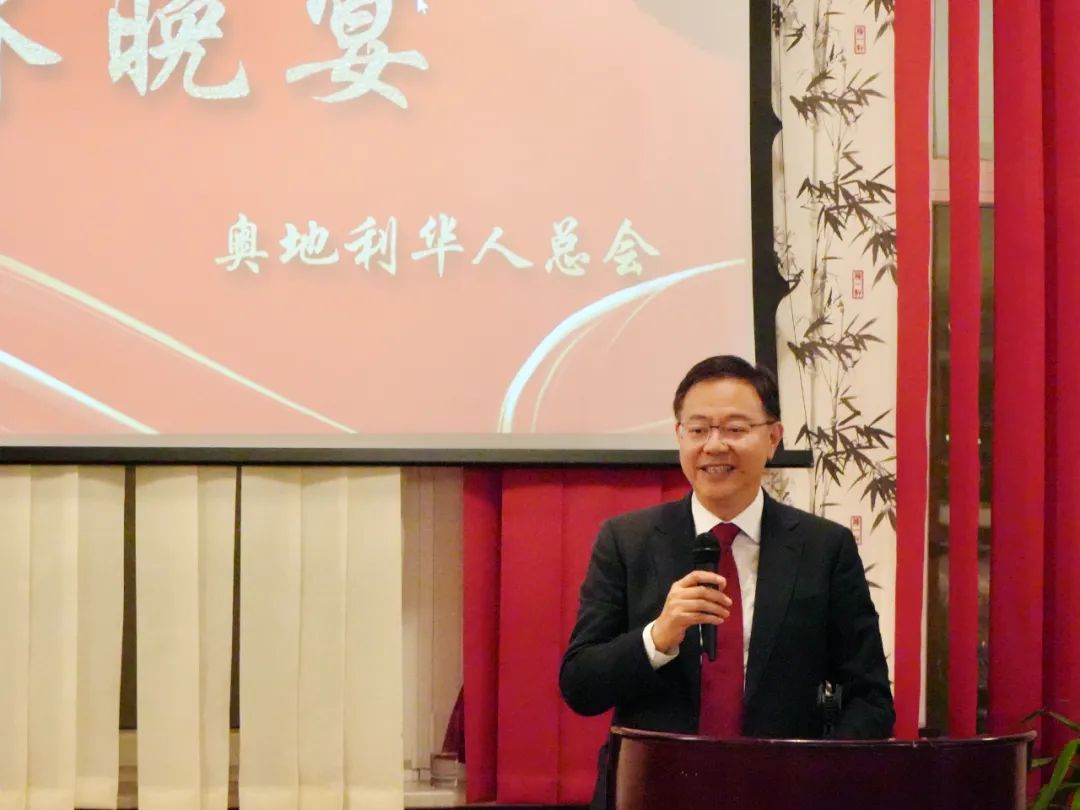 张恩迪在奥地利侨界联合欢迎晚宴上致辞