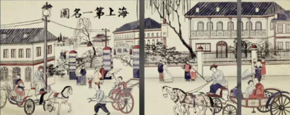 清末描绘张园的上海小校场年画