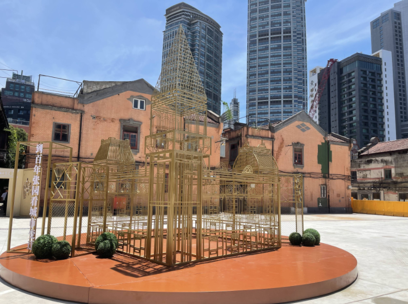 2021年7月在张园实地场景呈现的“静安百年张园城市更新主题展”