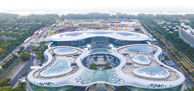 海南三亚国际免税城鸟瞰。王初 摄