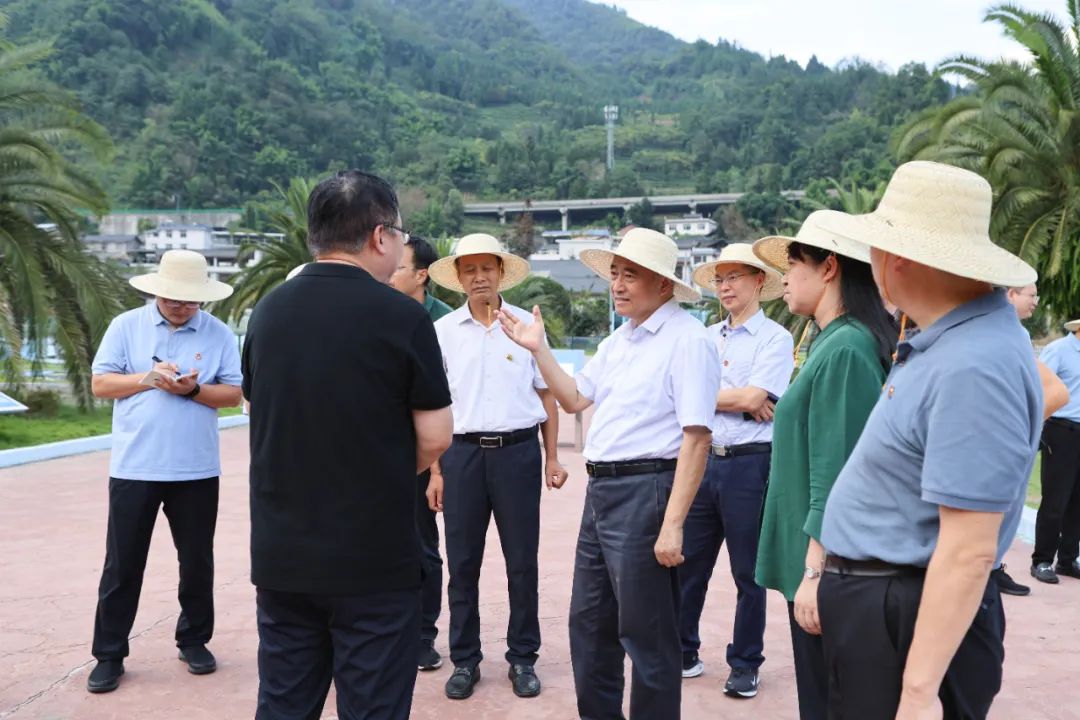 9月8日下午,邵鸿一行在天全水产现代农业园区调研。
