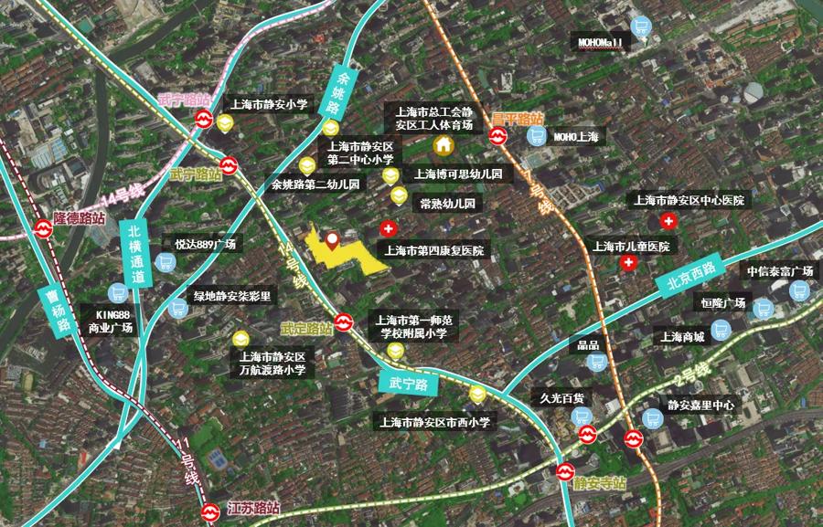 静安区曹家渡社区地块。来源:同策研究院