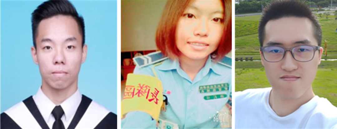 台湾资通电军现役人员:罗俊铭(左)、洪莉棋(中)、廖韦纶(右)