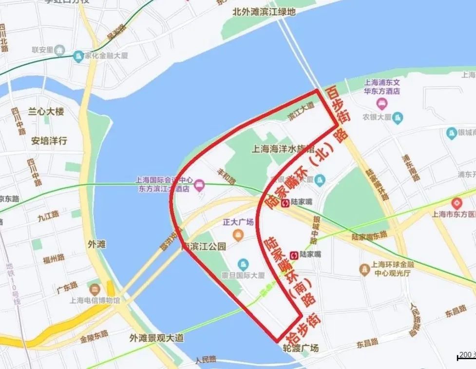 浦东地区机动车交通管制路段。 上海市公安局供图