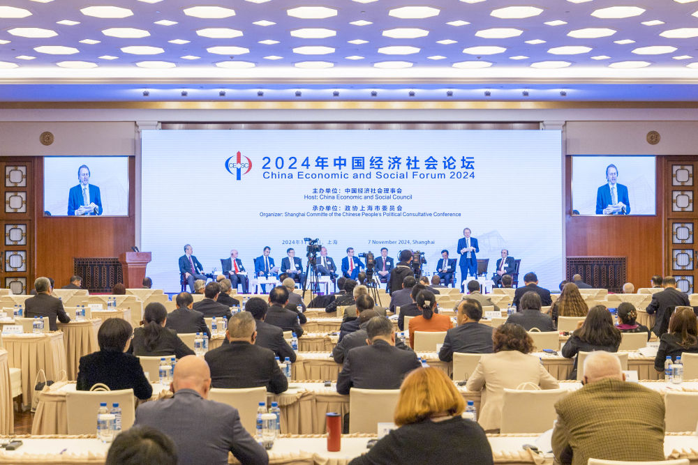 11月7日拍摄的2024年中国经济社会论坛现场。新华社发