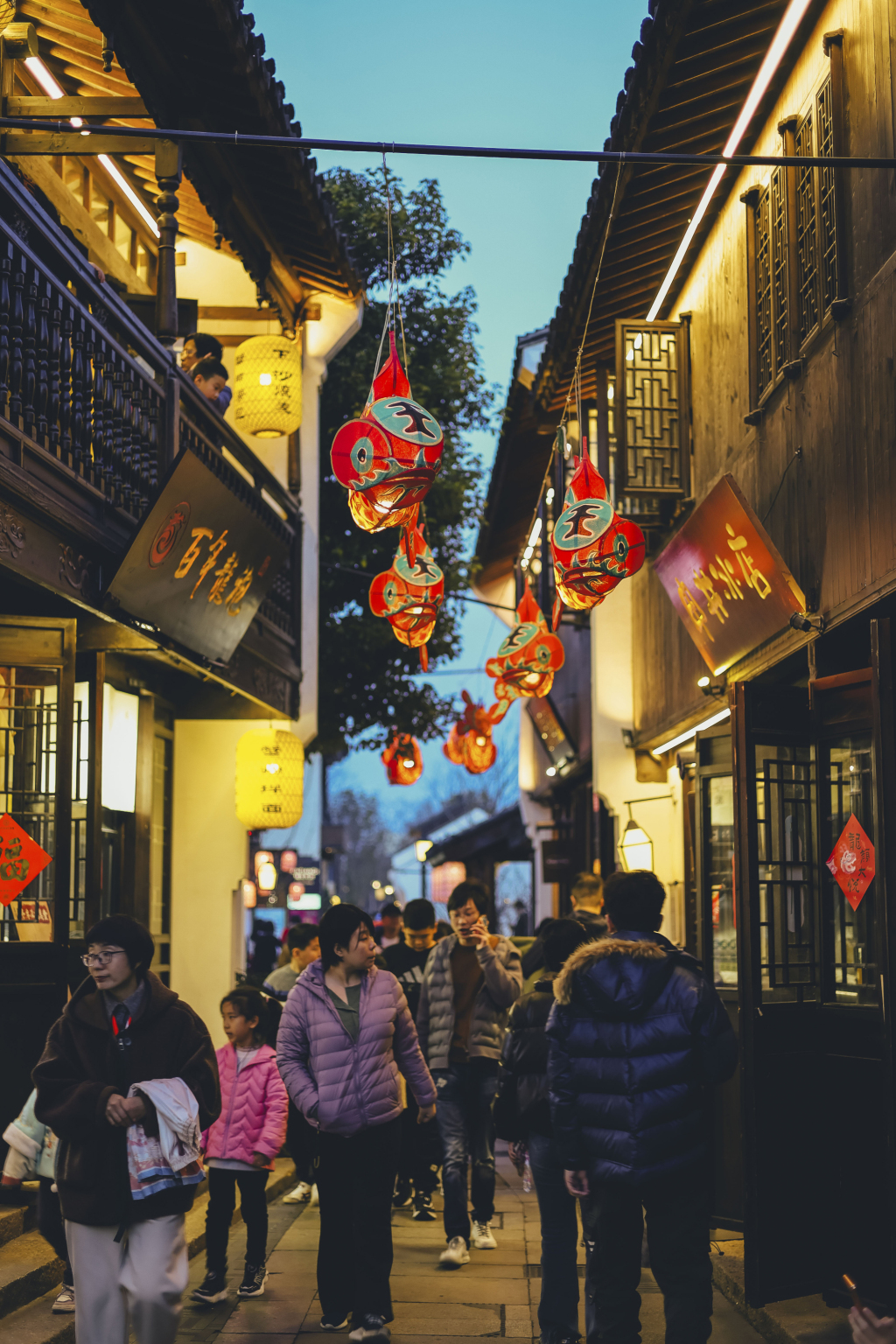 2025年春节之际,上海青浦区朱家角古镇年味十足。青浦区 图