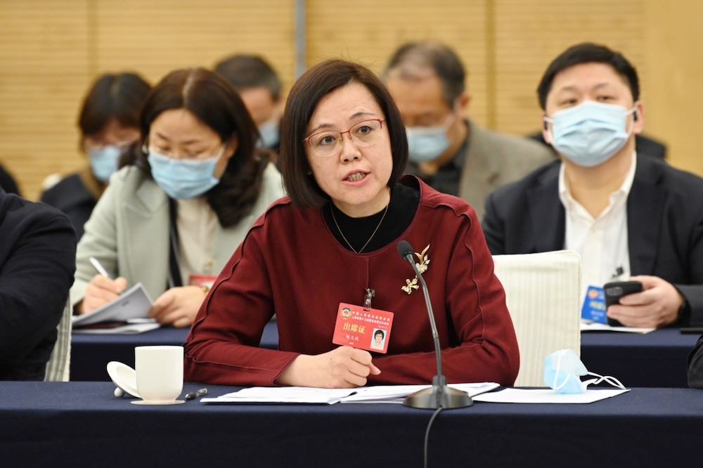 杨文悦在政协会议上发言