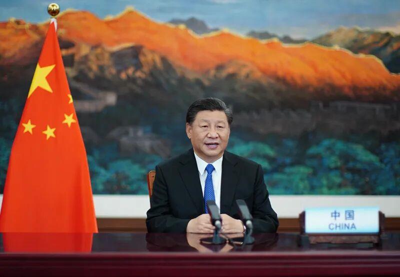 △2020年10月1日，习近平主席在联合国大会纪念北京世界妇女大会25周年高级别会议上通过视频发表重要讲话。