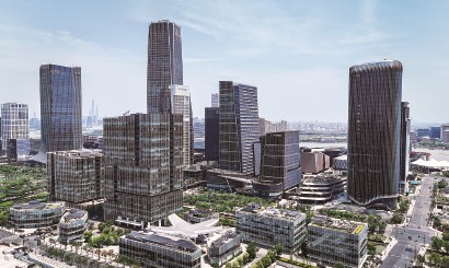 俯瞰位于徐汇区的上海“模速空间”大模型创新生态社区。 记者 海沙尔 摄