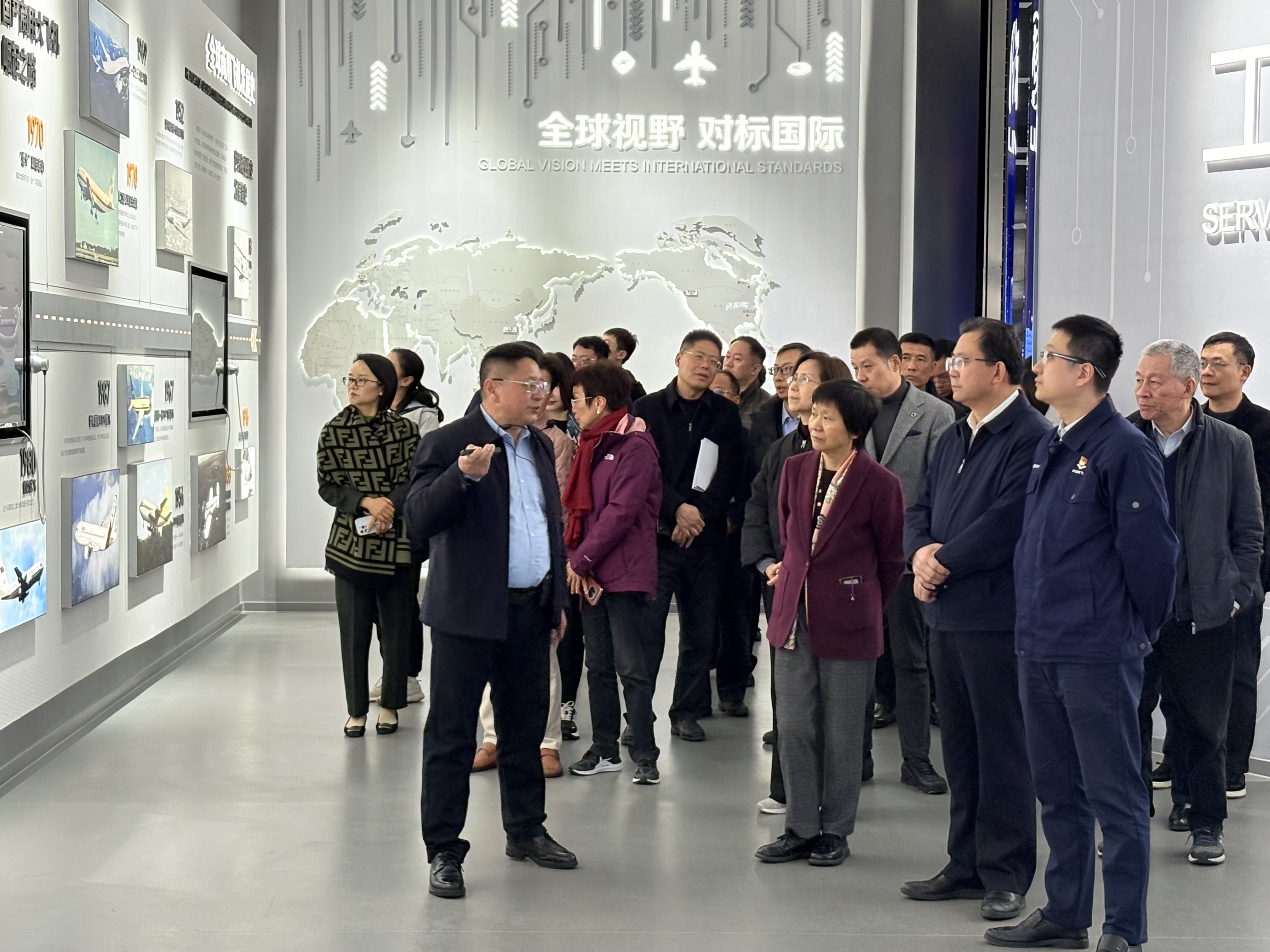 走访调研大飞机园规划展示中心