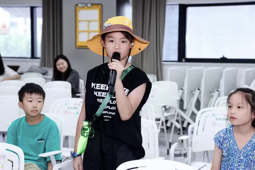 活动中,“甜豆”(小学生)直抒想法
