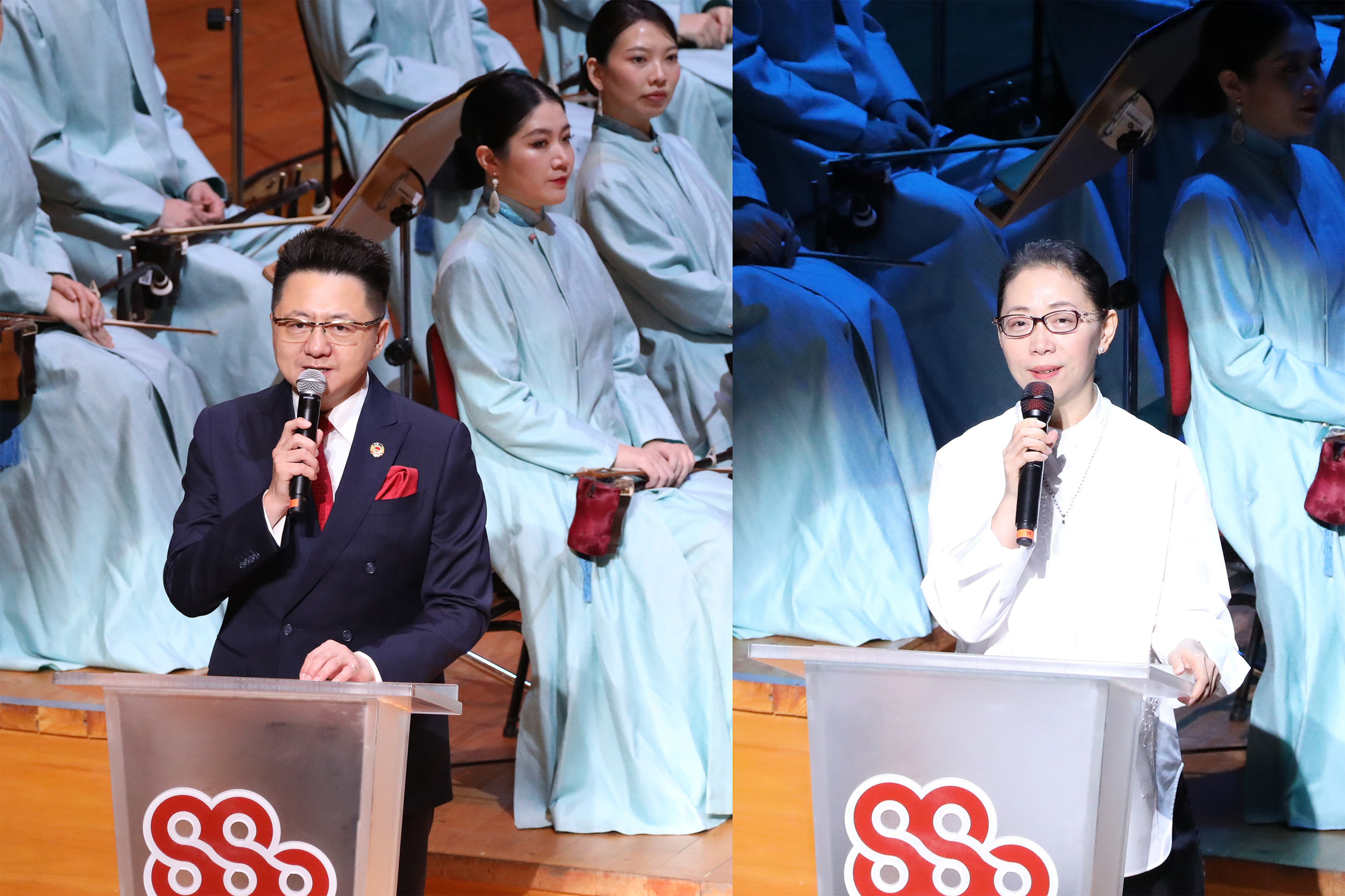 金炜(左)、罗小慈(右)