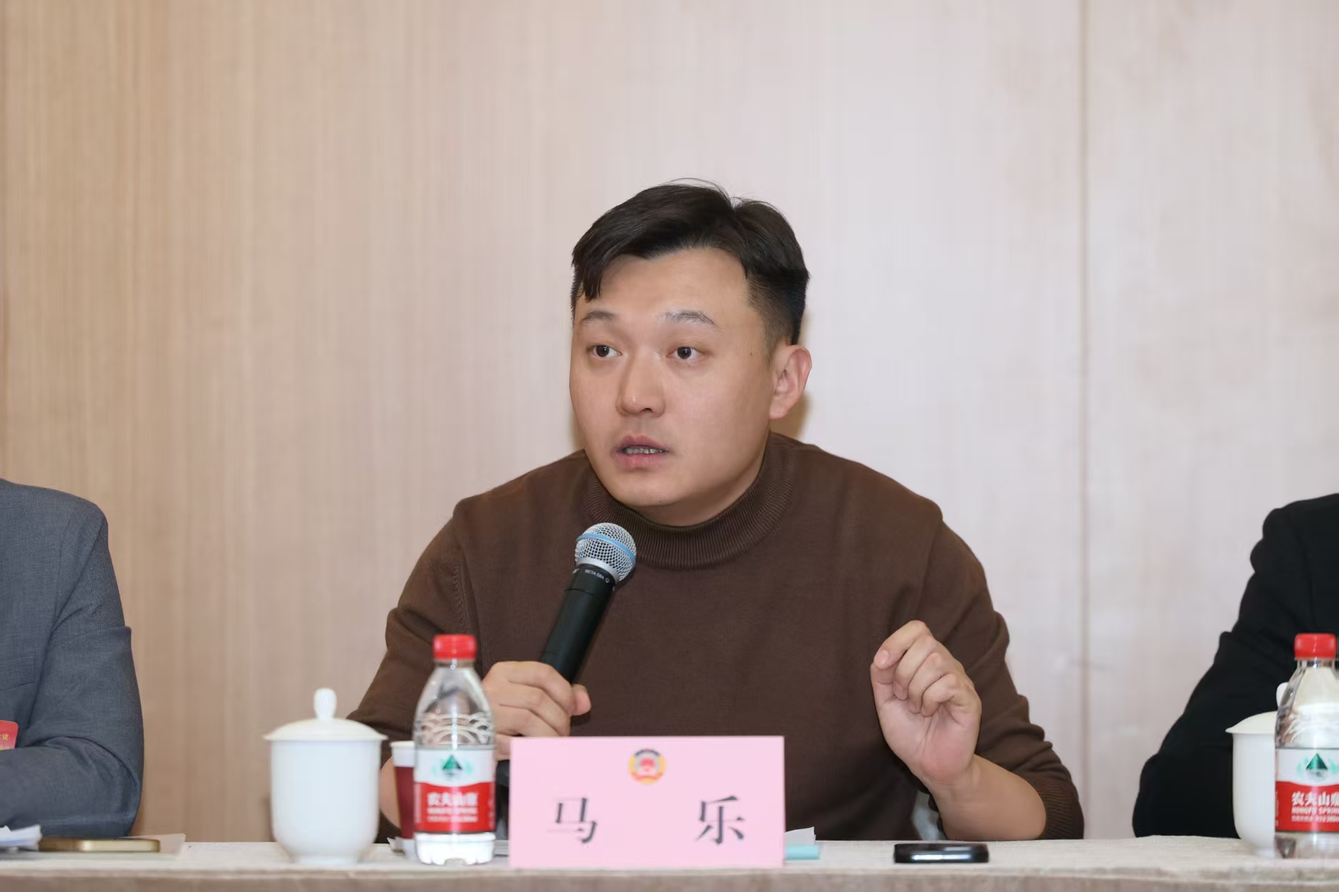 马乐在政协会议上发言&nbsp;受访者供图