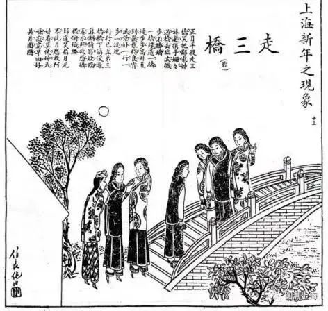 清末《图画日报》所载《上海新年之现象·走三桥》