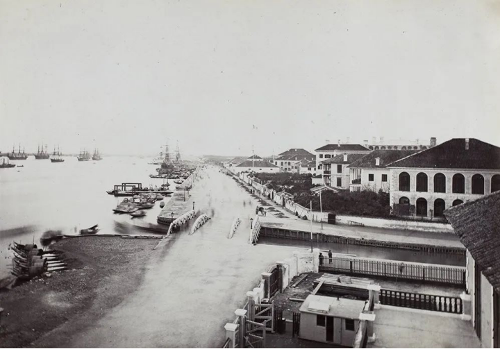 1867年时的洋泾浜汇入黄浦江